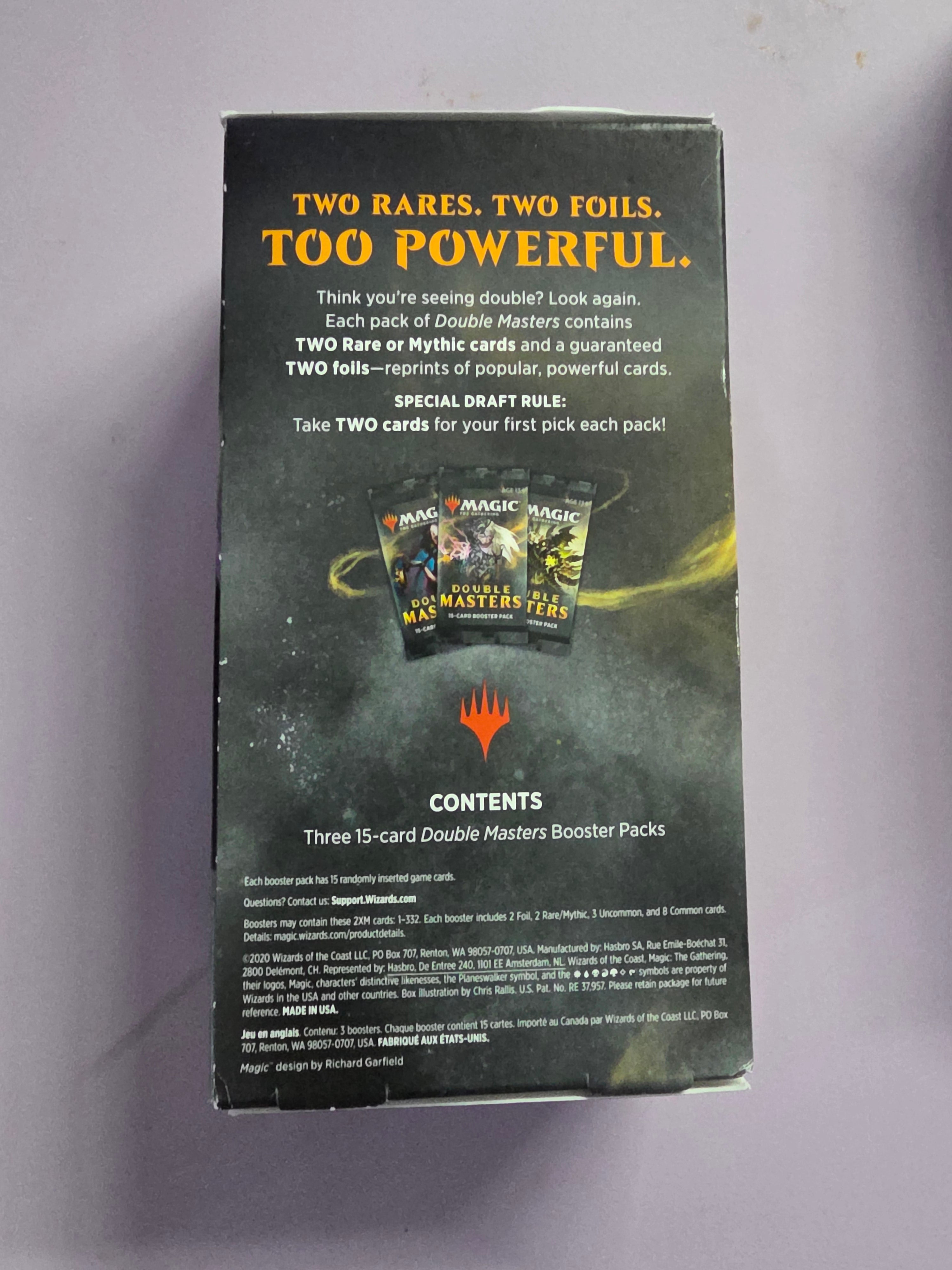 Magic The Gathering Double Masters 2020 3-Booster Draft Pack (Sealed) - Grown Up Kids
