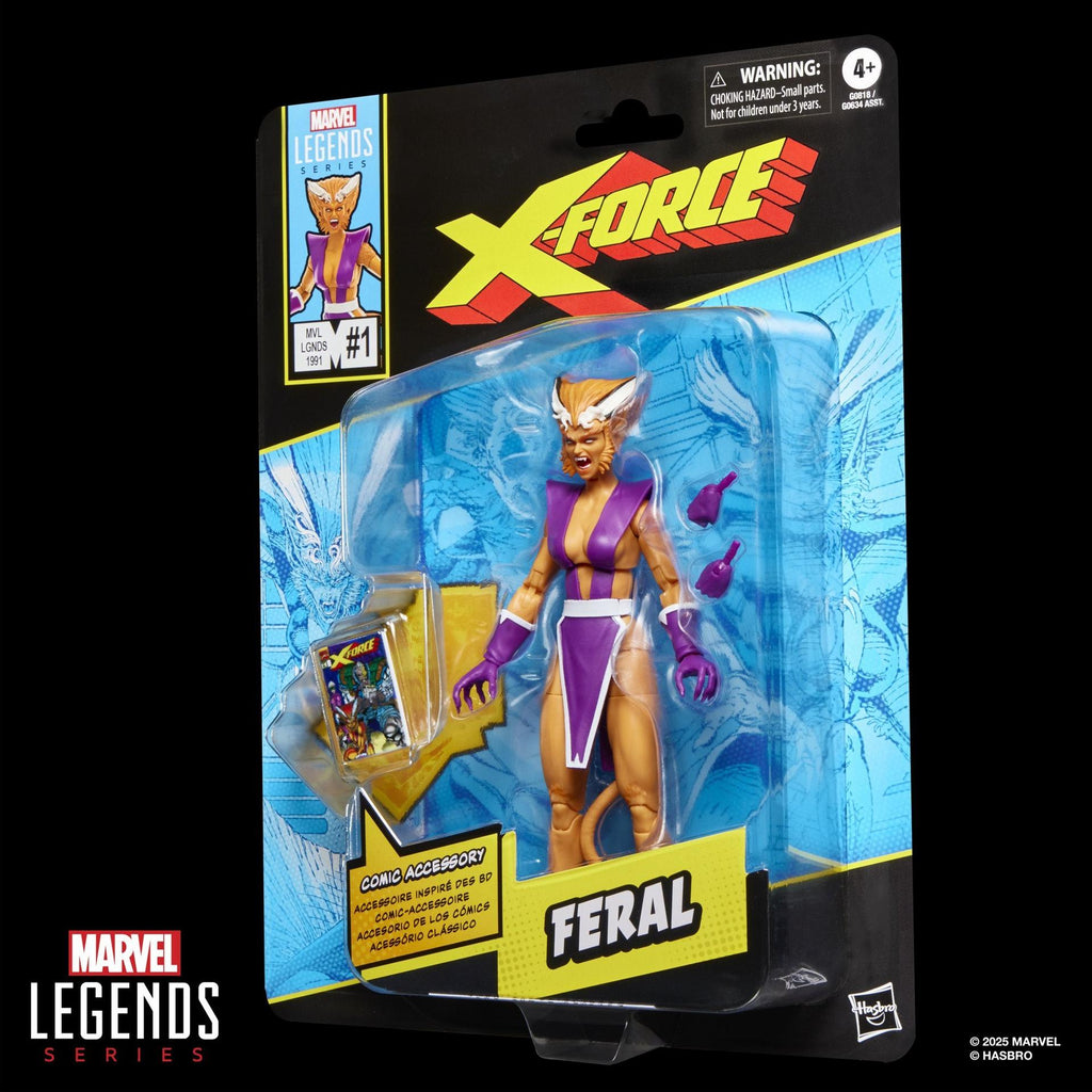 Marvel Legends Feral Action Figure – X-Force 90s Retro Series, 6-Inch Hasbro Collectible (2025) - Grown Up Kids