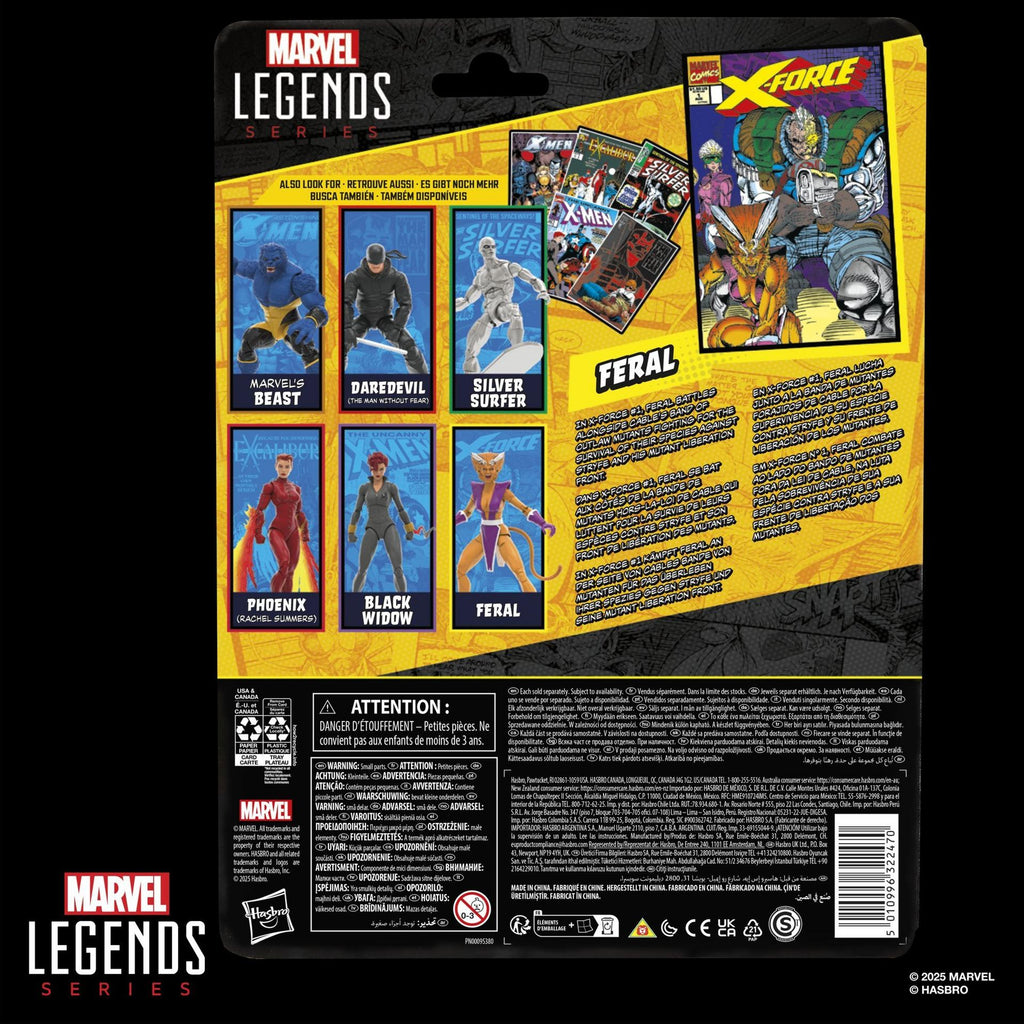 Marvel Legends Feral Action Figure – X-Force 90s Retro Series, 6-Inch Hasbro Collectible (2025) - Grown Up Kids