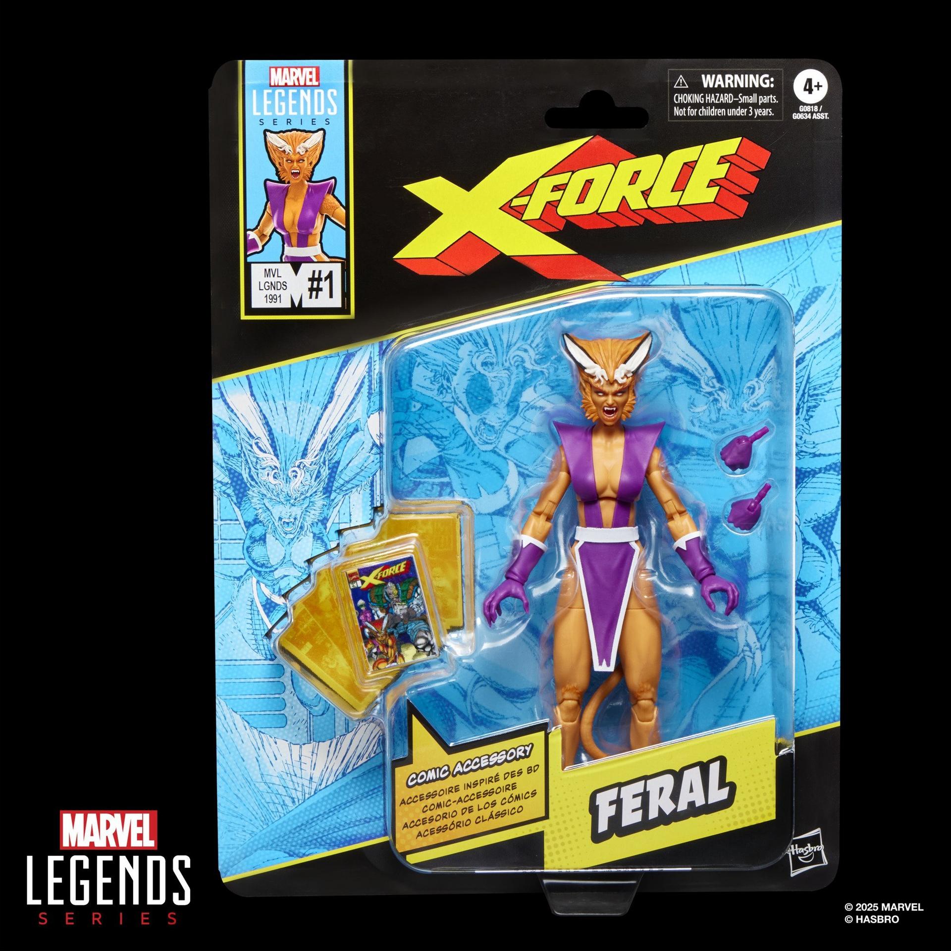 Marvel Legends Feral Action Figure – X-Force 90s Retro Series, 6-Inch Hasbro Collectible (2025) - Grown Up Kids