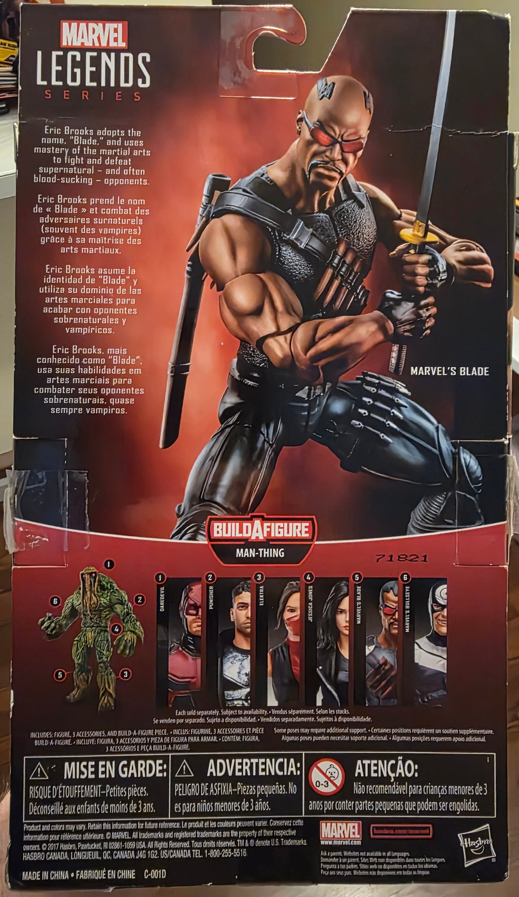 Marvel Legends Series Blade Action Figure - Build-A-Figure Collectible - Grown Up Kids