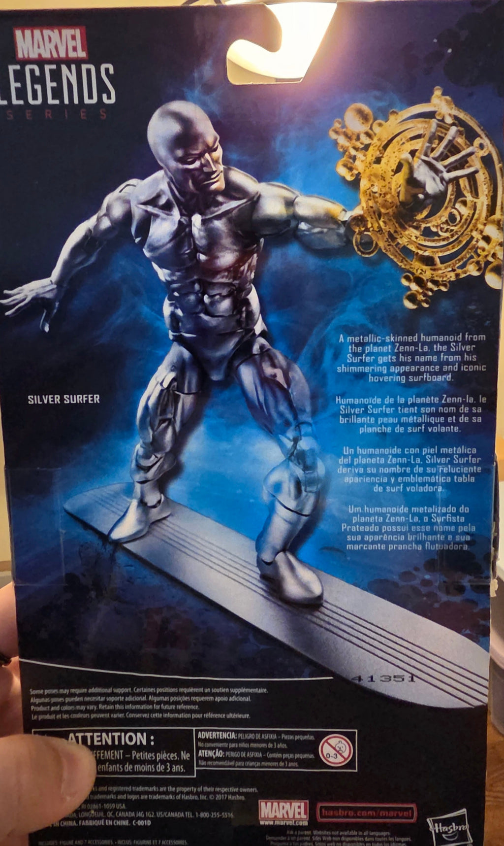 Marvel Legends Series Silver Surfer Action Figure with Cosmic Effects - Grown Up Kids