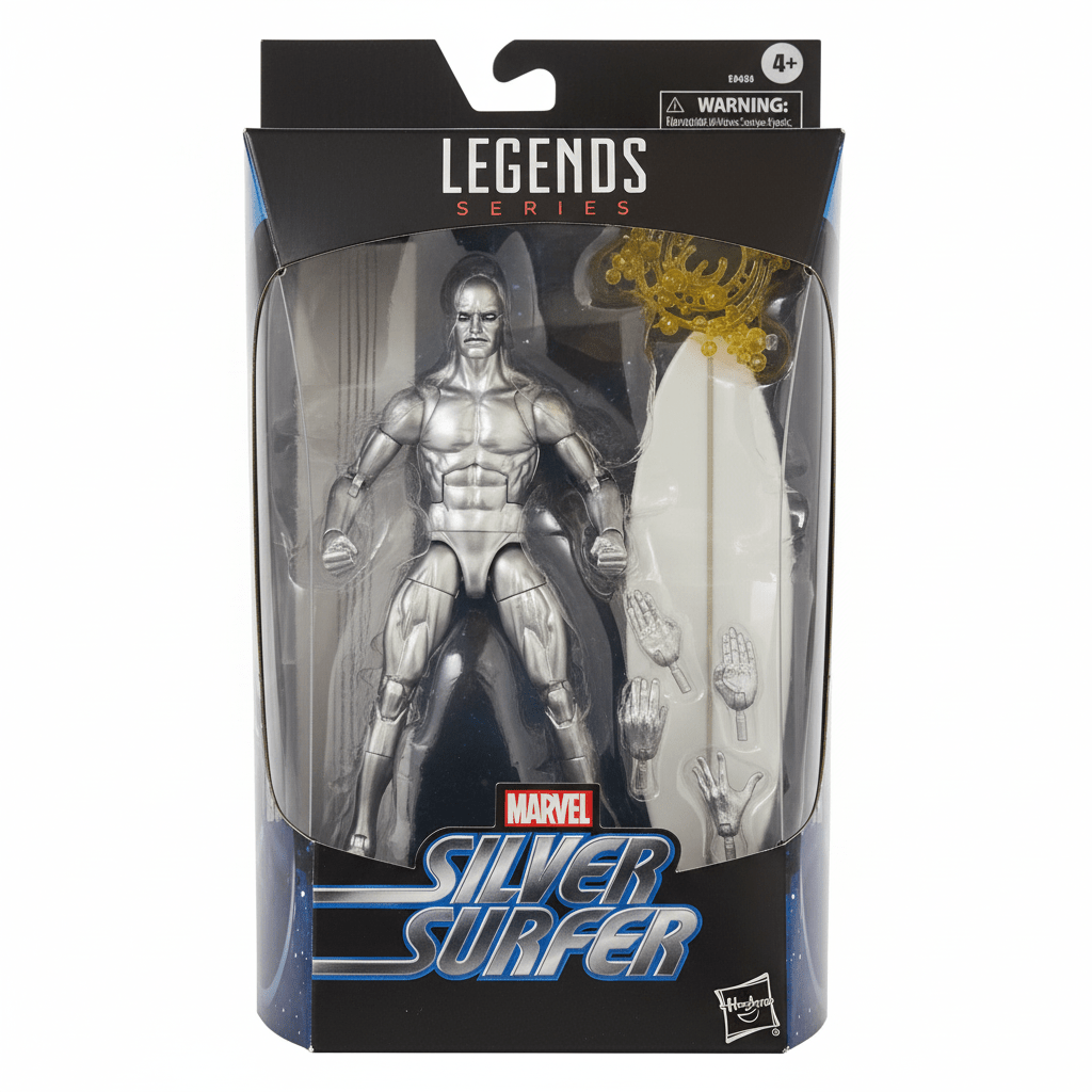 Marvel Legends Series Silver Surfer Action Figure with Cosmic Effects - Grown Up Kids