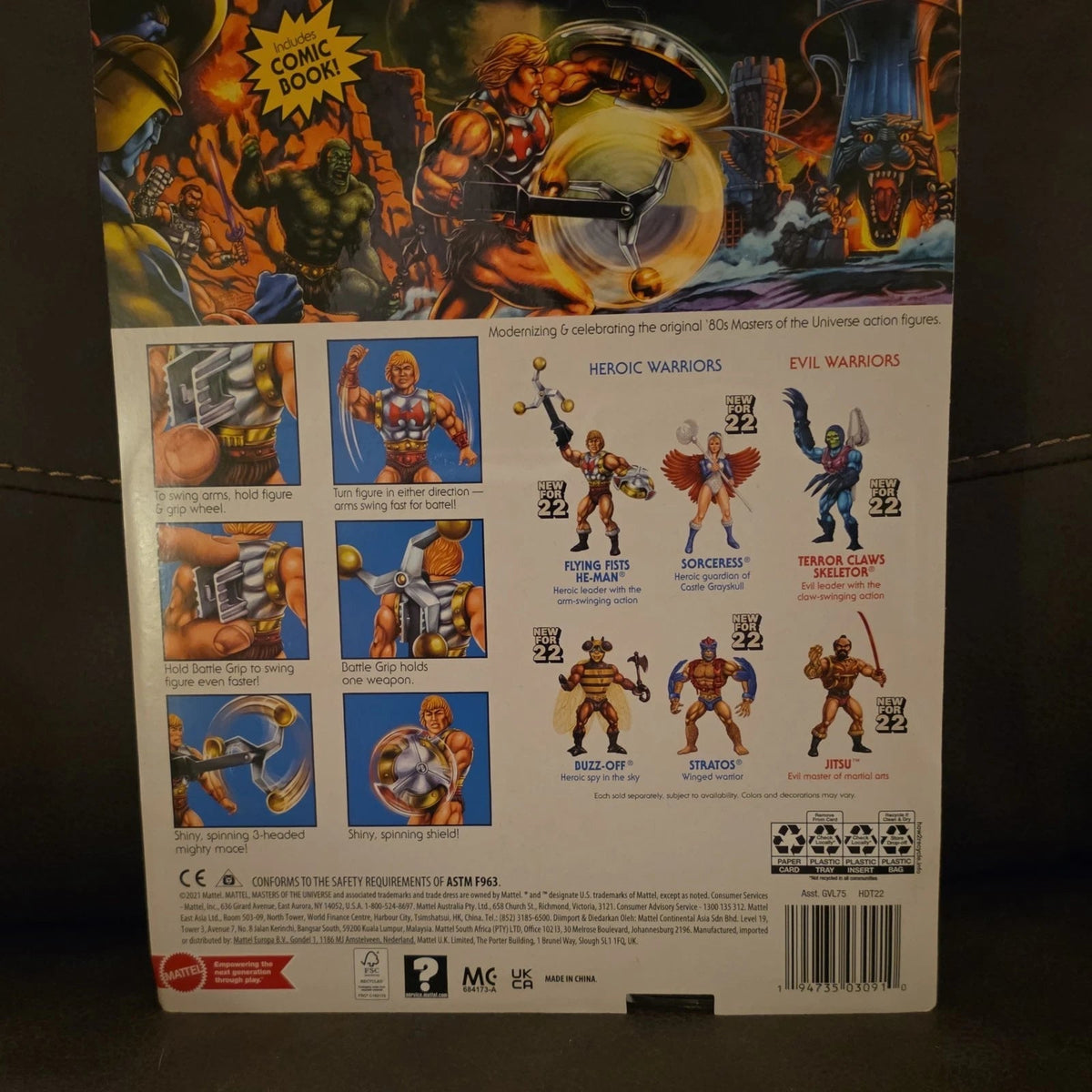 Masters of the Universe Flying Fists He-Man Deluxe Action Figure Set 2022 - Grown Up Kids