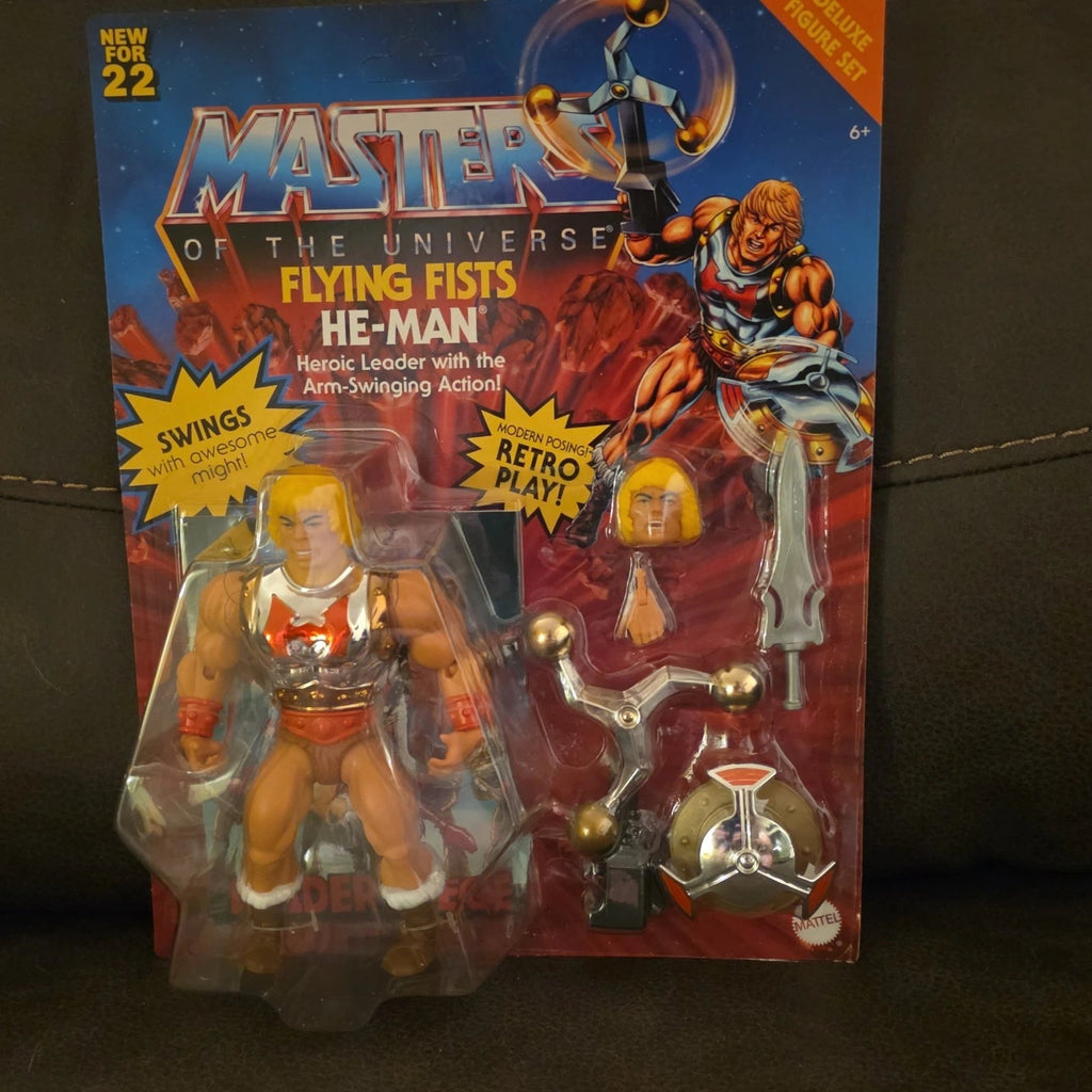 Masters of the Universe Flying Fists He-Man Deluxe Action Figure Set 2022 - Grown Up Kids