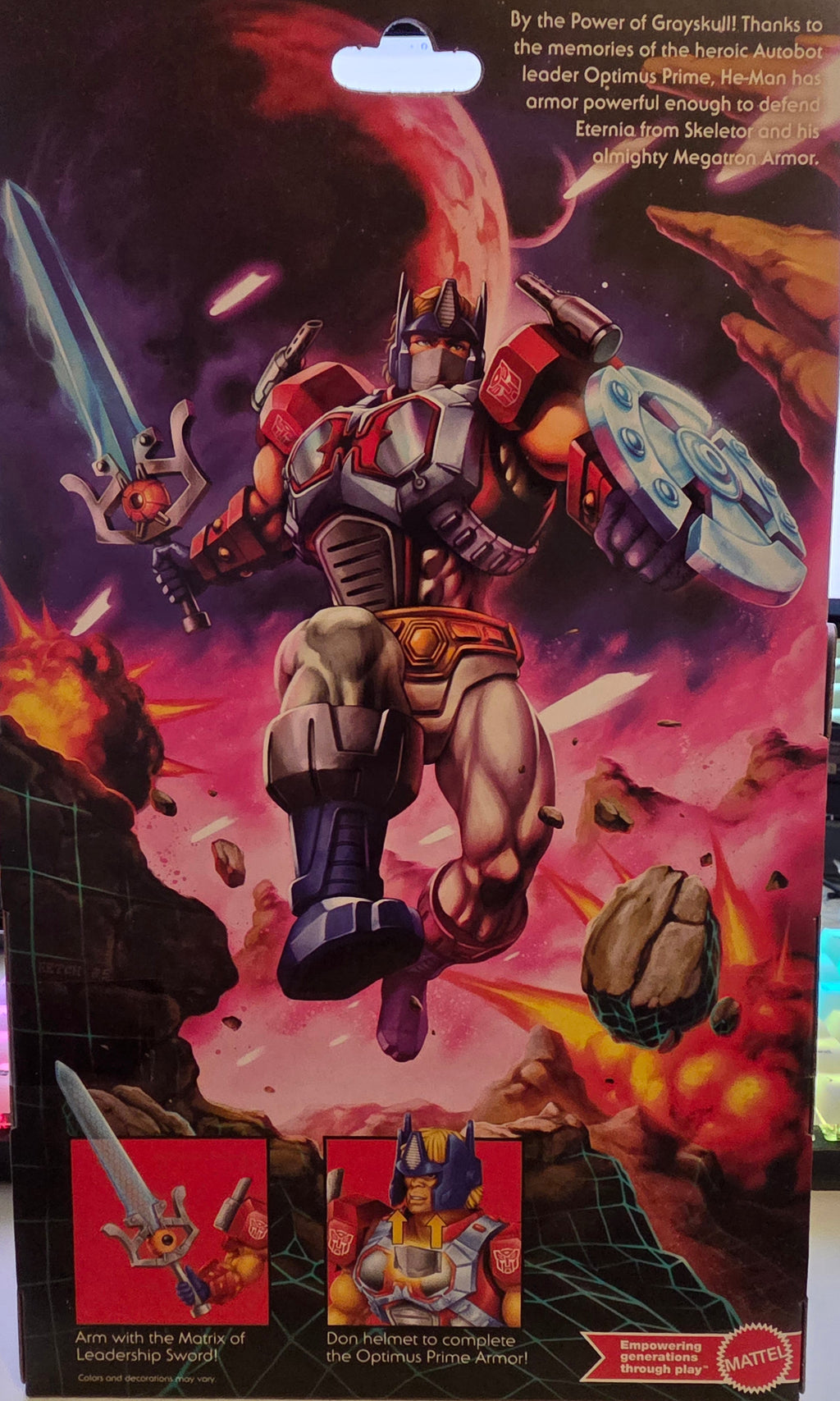 Masters of the Universe x Transformers Optimus Prime Armor He-Man Action Figure - Grown Up Kids