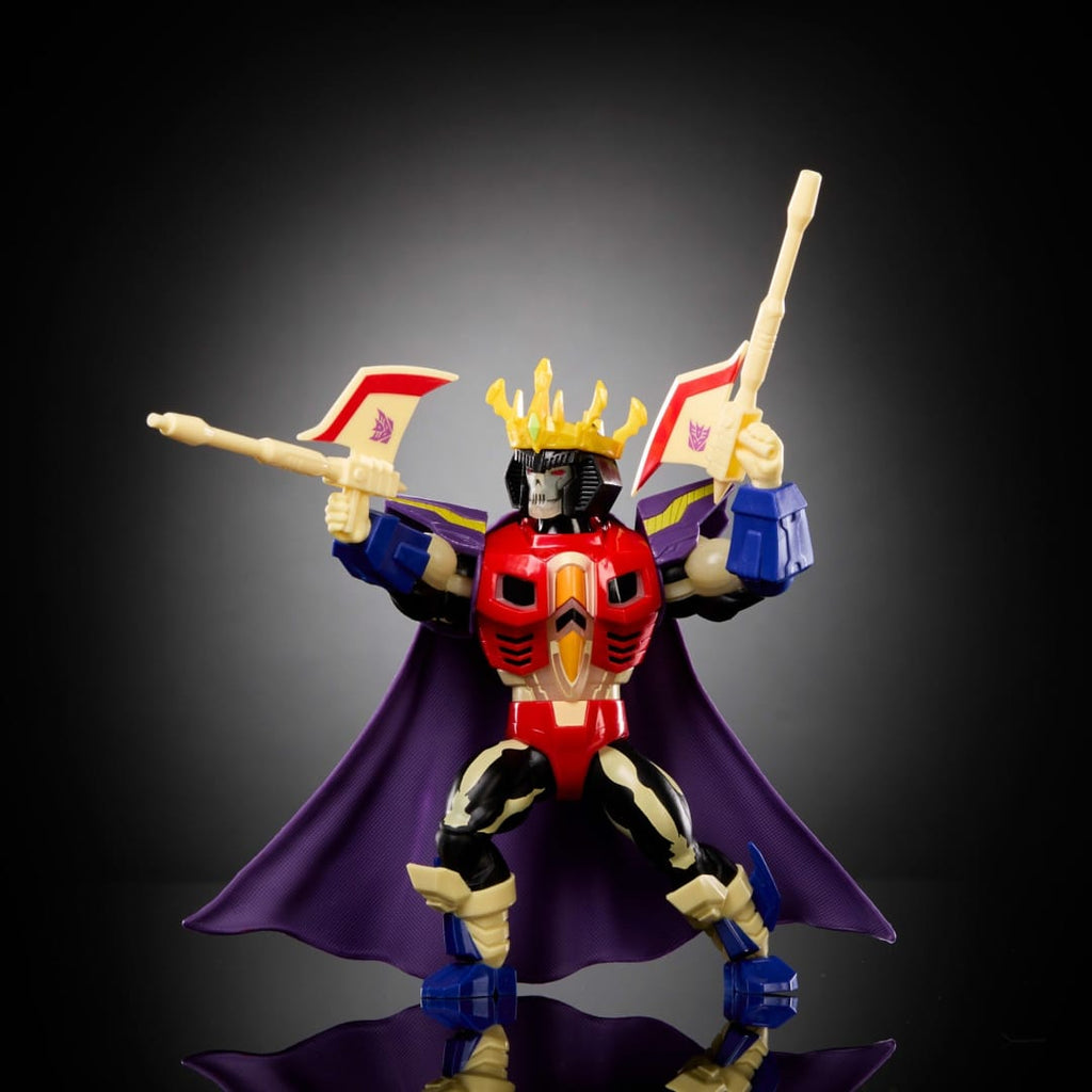 Masters of the Universe x Transformers StarScream with Scare Glow Armor – MOTU Origins Crossover Figure - Grown Up Kids