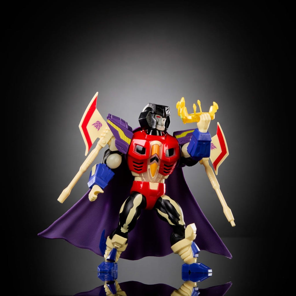 Masters of the Universe x Transformers StarScream with Scare Glow Armor – MOTU Origins Crossover Figure - Grown Up Kids