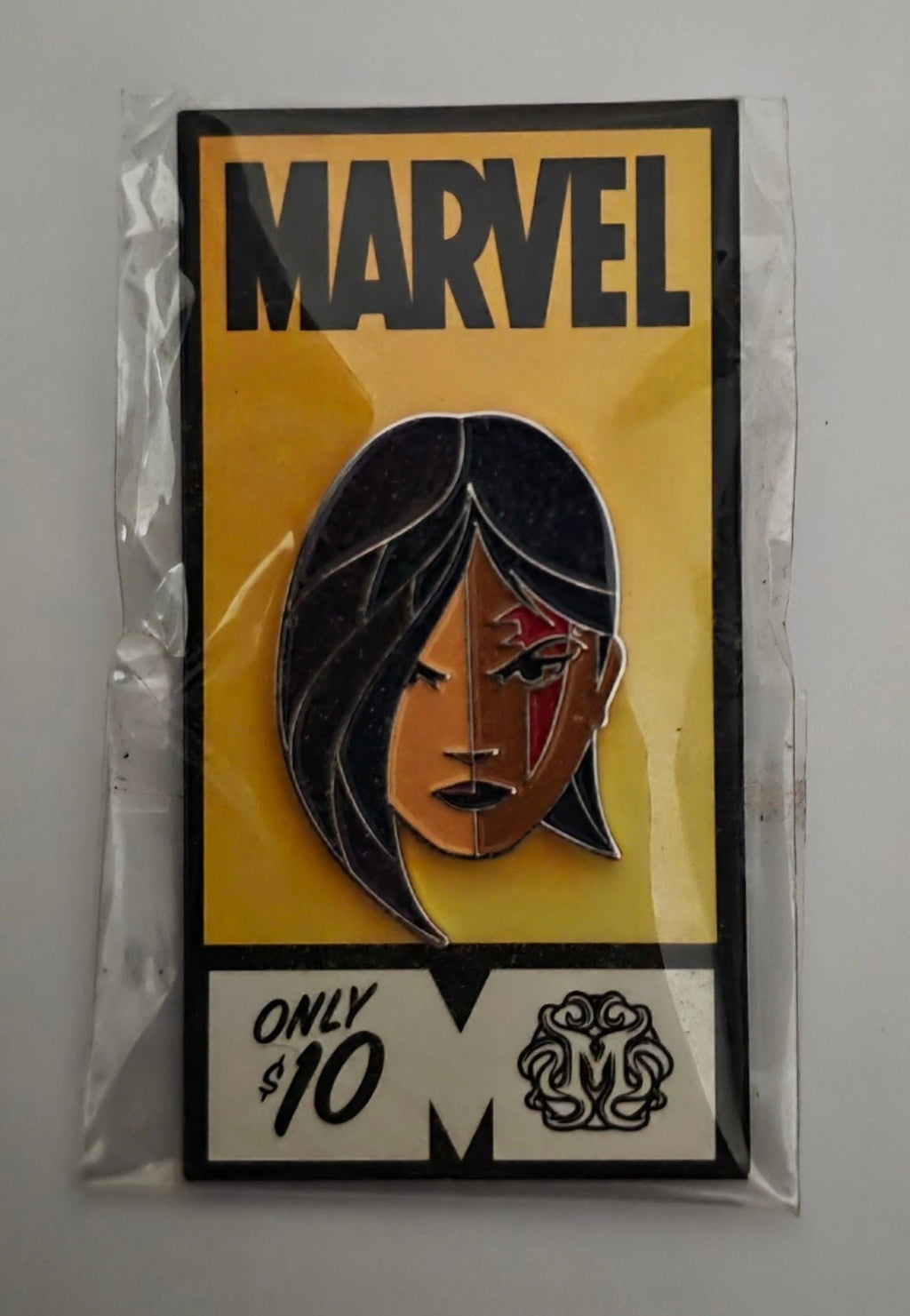 Mondo Marvel Psylocke Comic Corner Box Enamel Pin - Grown Up Kids