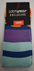 My Pet Monster Retro Striped Crew Socks (Loot Wear Exclusive) - Grown Up Kids