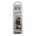 NECA Scalers Batman & Aquaman Earbuds with Character Cable Clips 2-Pack - Grown Up Kids