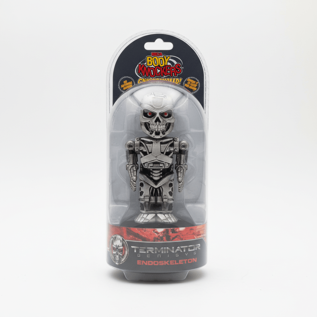NECA Terminator Genisys Endoskeleton Body Knockers Solar Powered Bobble Figure - Official - Grown Up Kids