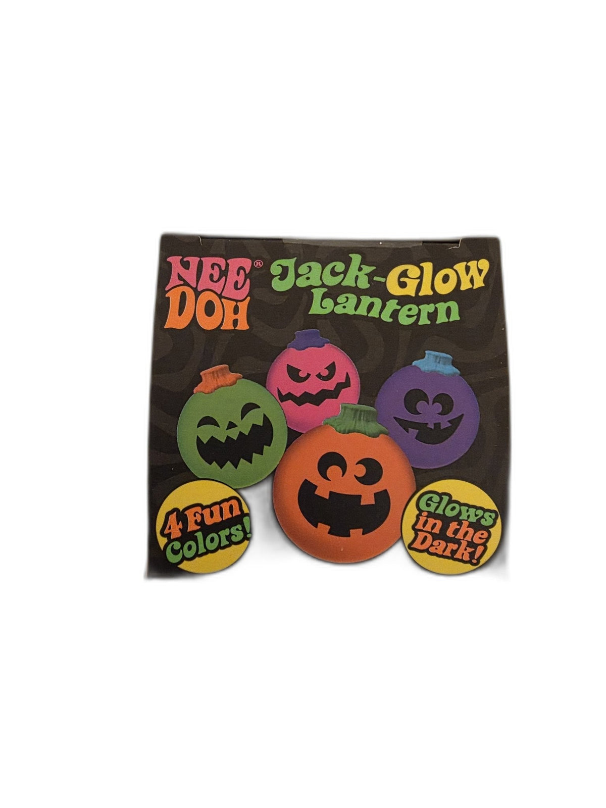 NeeDoh Jack-Glow Lantern Halloween Bundle — Squishy + Custom 3D-Printed Pumpkin Case - Grown Up Kids