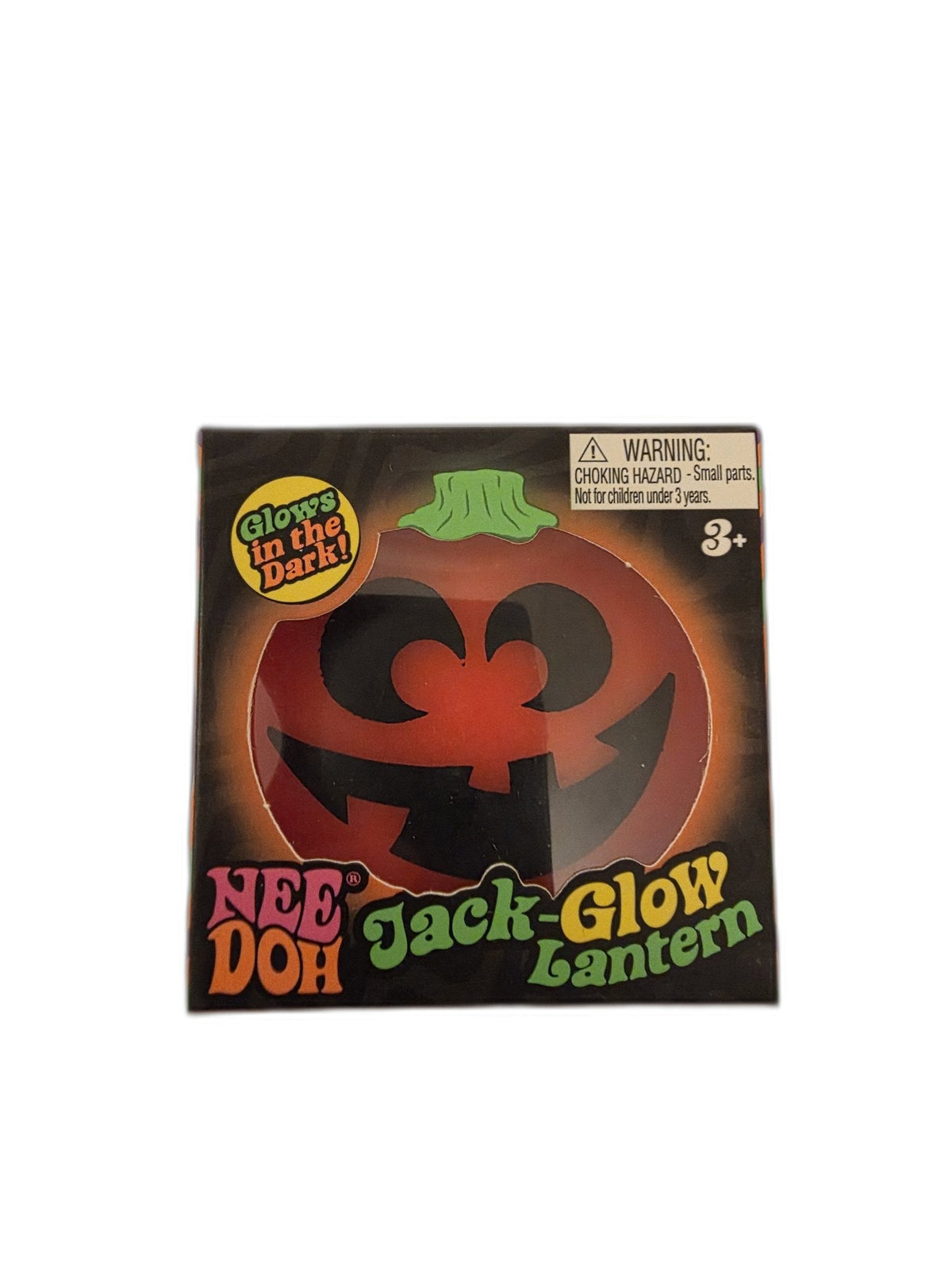 NeeDoh Jack-Glow Lantern Halloween Bundle — Squishy + Custom 3D-Printed Pumpkin Case - Grown Up Kids