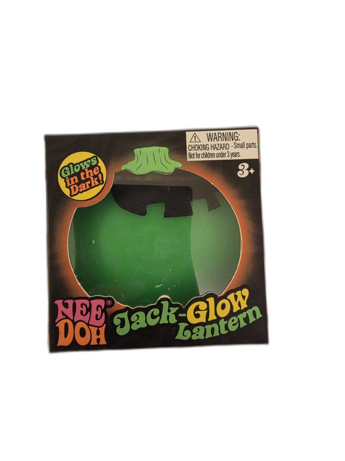 NeeDoh Jack-Glow Lantern Halloween Bundle — Squishy + Custom 3D-Printed Pumpkin Case - Grown Up Kids