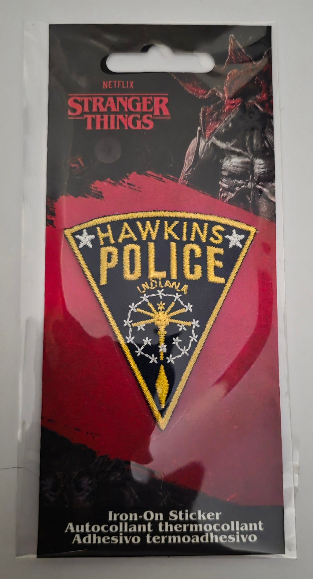 Netflix Stranger Things Hawkins Police Indiana Iron-On Patch Embroidered New - Grown Up Kids