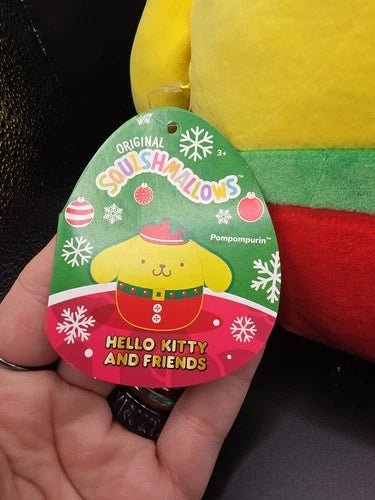 NEW 2024 Squishmallow Hello Kitty and Friends Christmas Series Pompompurin - Grown Up Kids