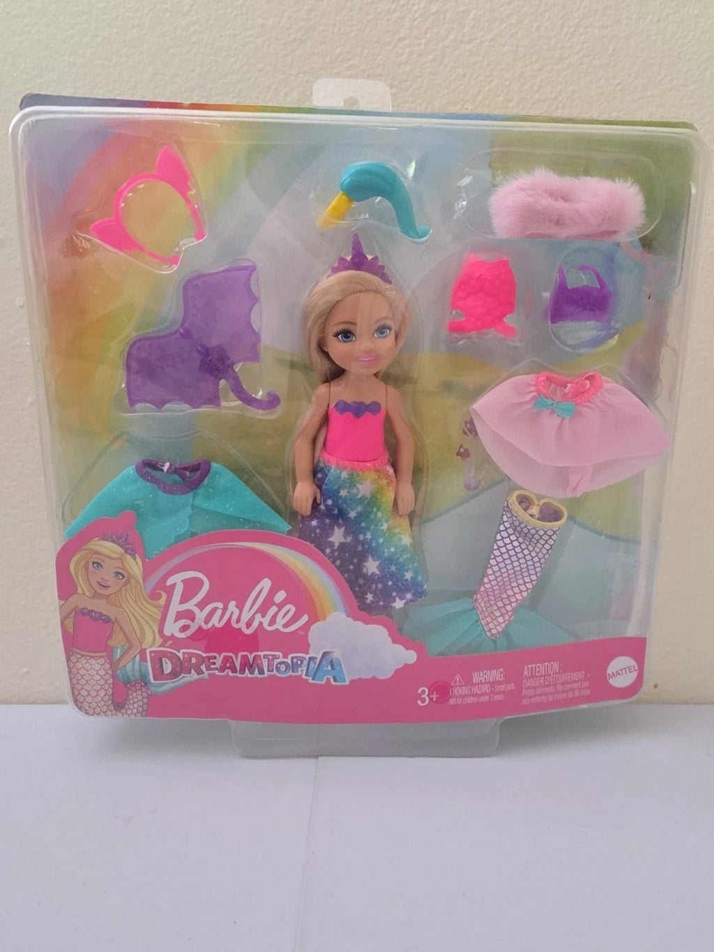 NEW Barbie Dreamtopia Chelsea Doll Dress-up Set Toy Mermaid - Damaged Box - Grown Up Kids
