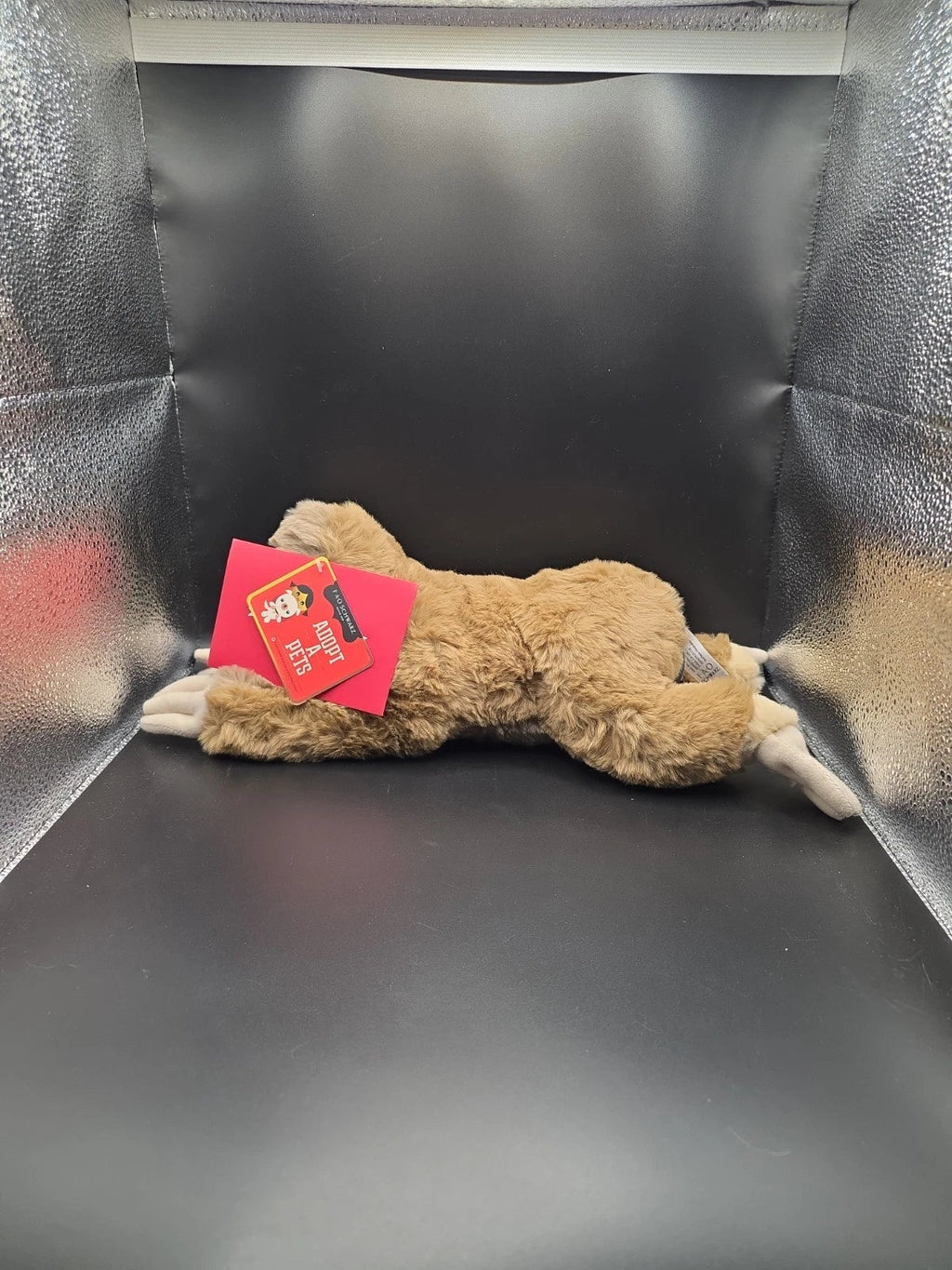 NEW FAO Schwarz Adopt-A-Pets Baby Sloth Stuffed Animal with Adoption Certificate - Grown Up Kids