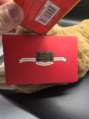 NEW FAO Schwarz Adopt-A-Pets Baby Sloth Stuffed Animal with Adoption Certificate - Grown Up Kids