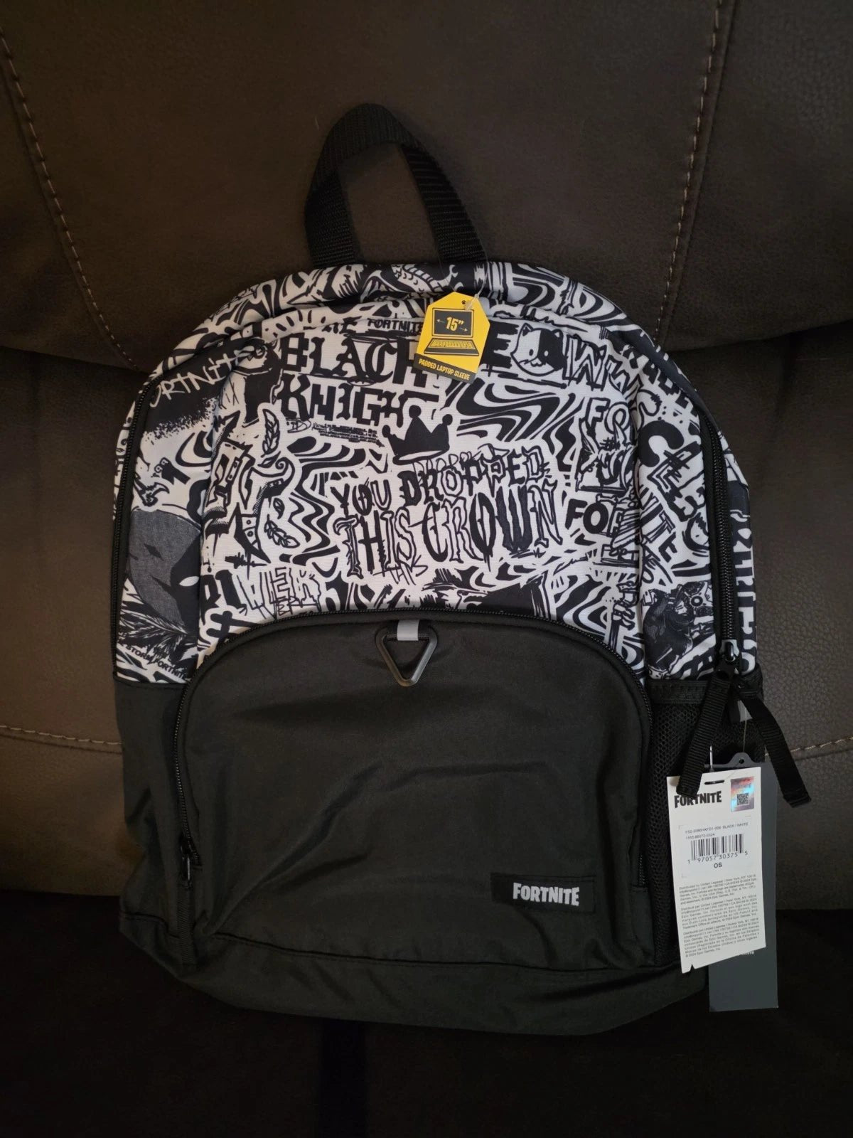New Fortnite Book bag With 15” Computer, Laptop, Tablet, Notebook Sleeve - Grown Up Kids