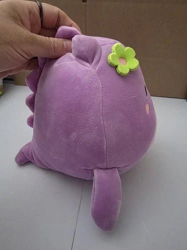 NEW Squishmallows 8” Inch Shon the Purple Loch Ness Monster W Flower - Grown Up Kids