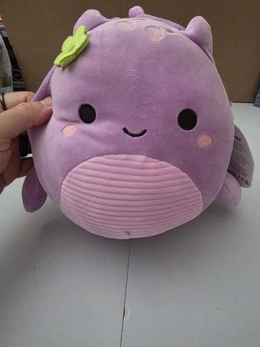 NEW Squishmallows 8” Inch Shon the Purple Loch Ness Monster W Flower - Grown Up Kids