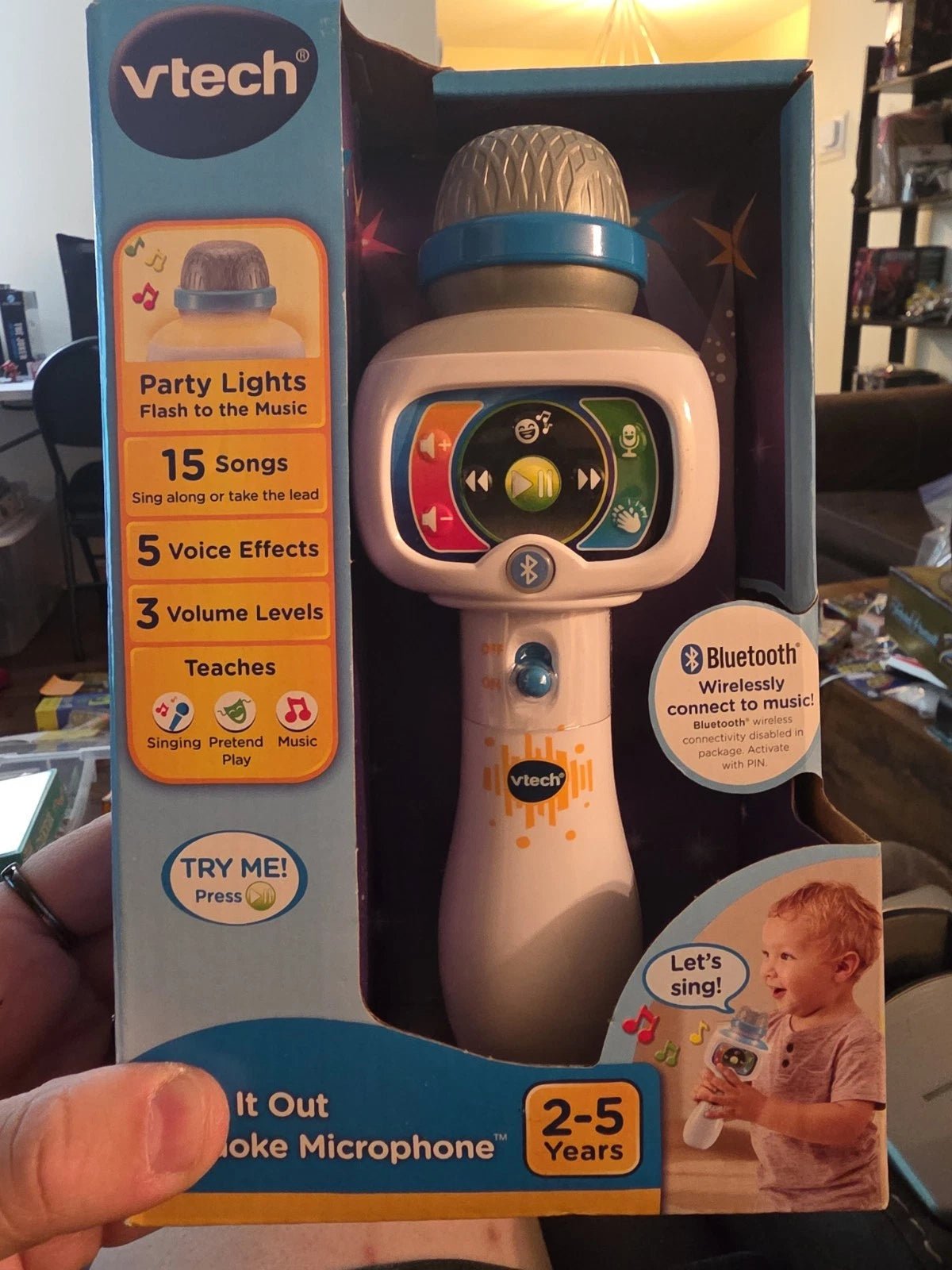 NEW VTech Sing It Out Karaoke Microphone Bluetooth w/Lights & Songs Free US Ship - Grown Up Kids