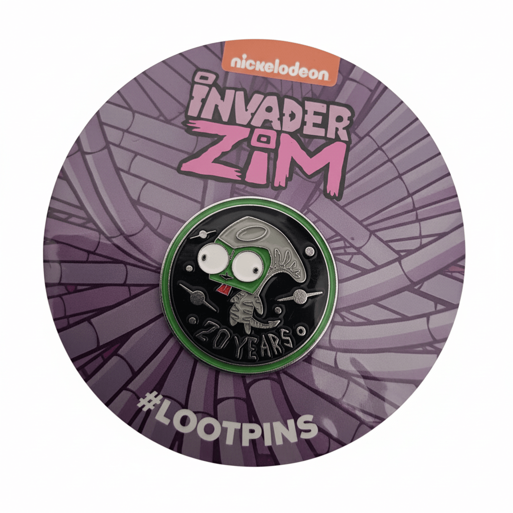 Nickelodeon Invader Zim 20 Years Gir Enamel Pin - Loot Pins Exclusive - Grown Up Kids