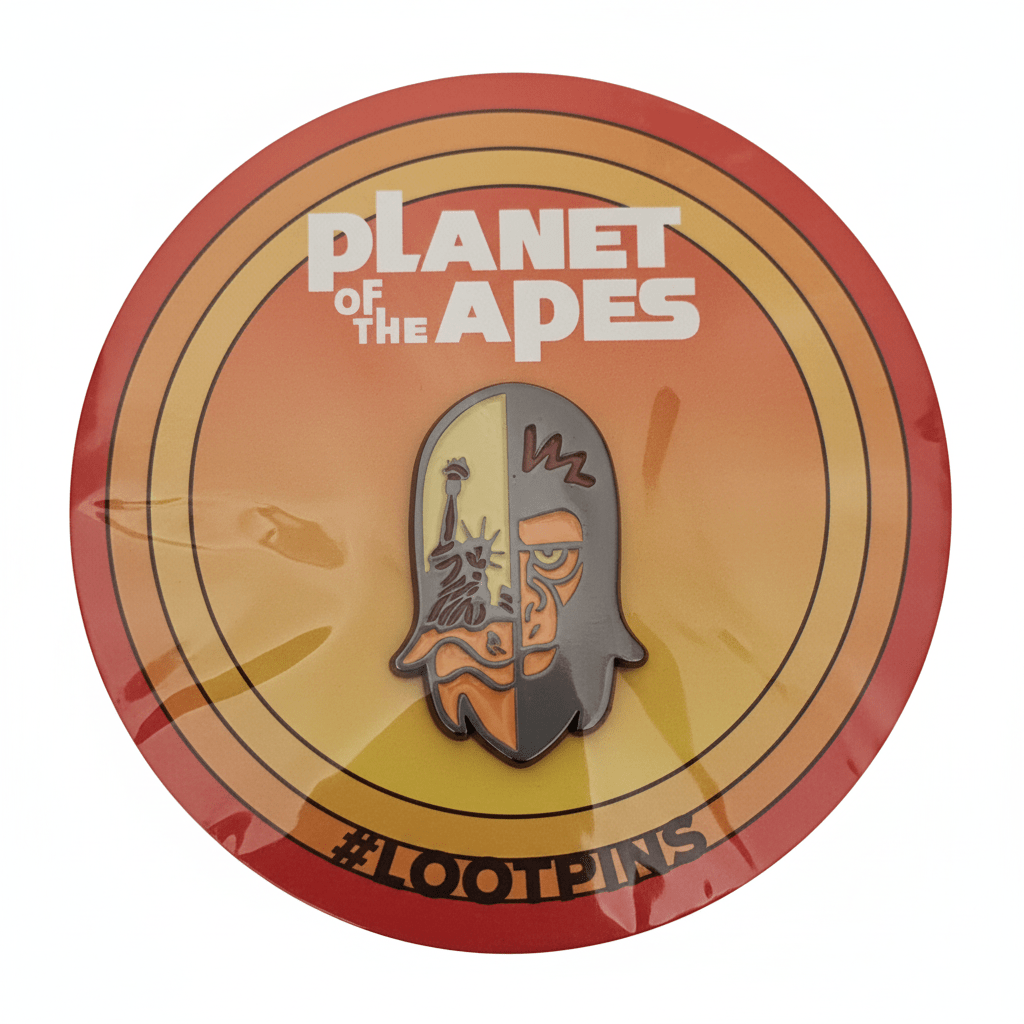 Planet of the Apes Split Face Collectible Enamel Pin - Loot Crate Exclusive - Grown Up Kids