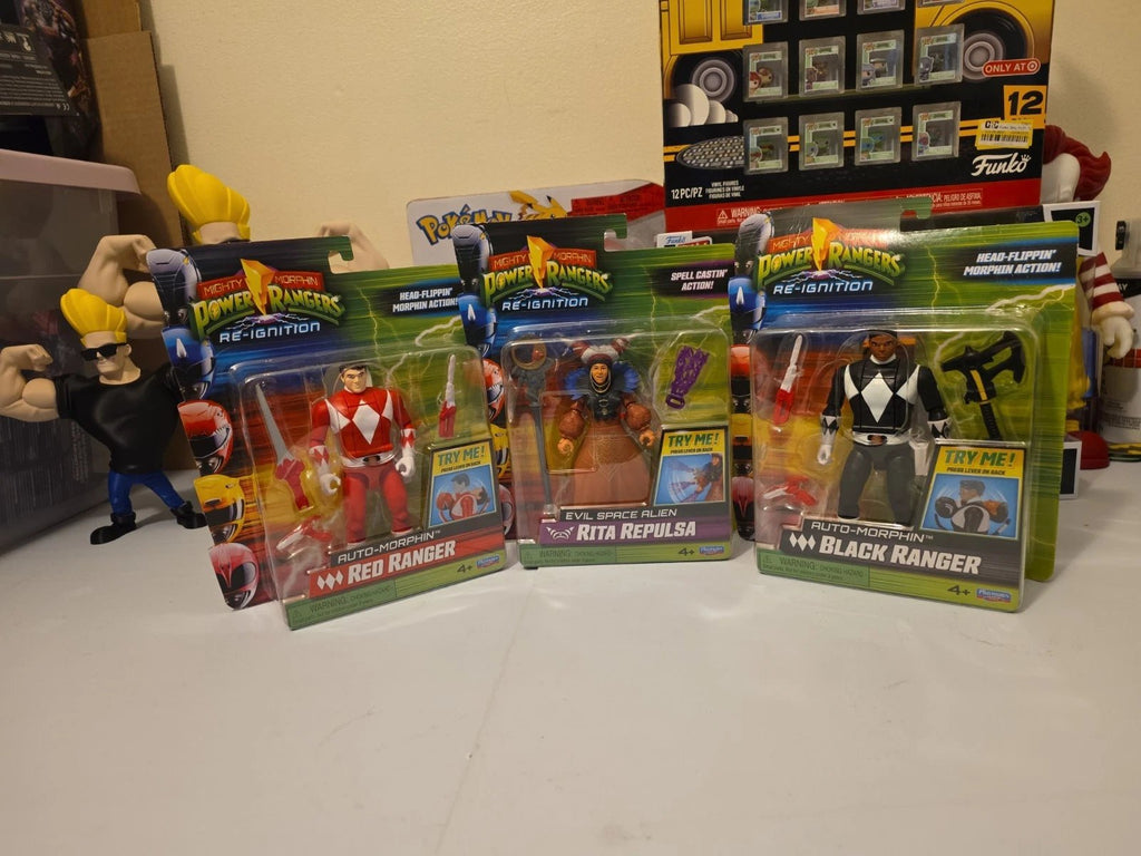 Playmates Mighty Morphin Power Rangers Red And Black Ranger And Rita Repulsa - Grown Up Kids