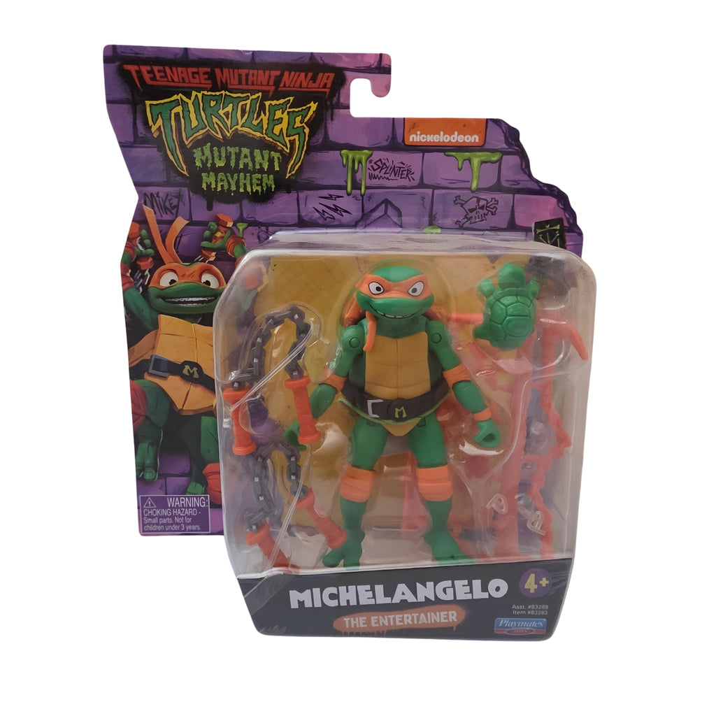 Playmates Toys TMNT Mutant Mayhem: Michelangelo 4.25" Basic Action Figure - Grown Up Kids
