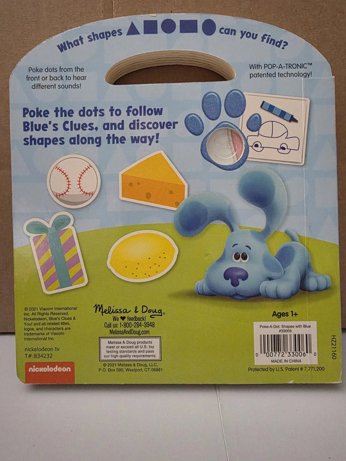 Poke A Dot Shapes With Blue Book 7.25"x8.25"x.75" New Melissa and Doug - Grown Up Kids
