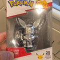 Pokémon Eevee 25th Anniversary Silver Metal Figurine Series 1 Jazwares - Grown Up Kids