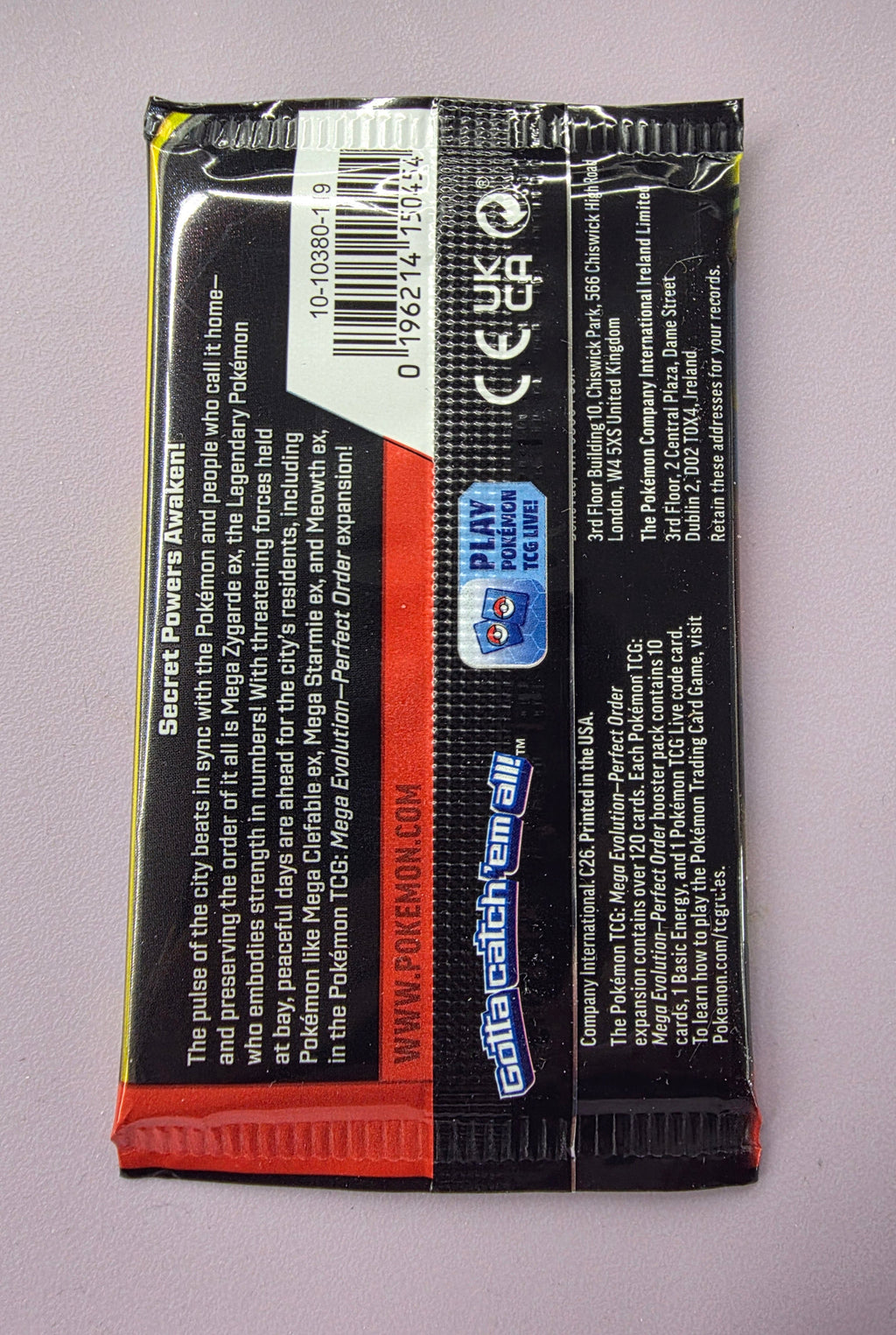 Pokémon TCG Mega Evolution Perfect Order Booster Pack - Factory Sealed 10 Cards - Grown Up Kids