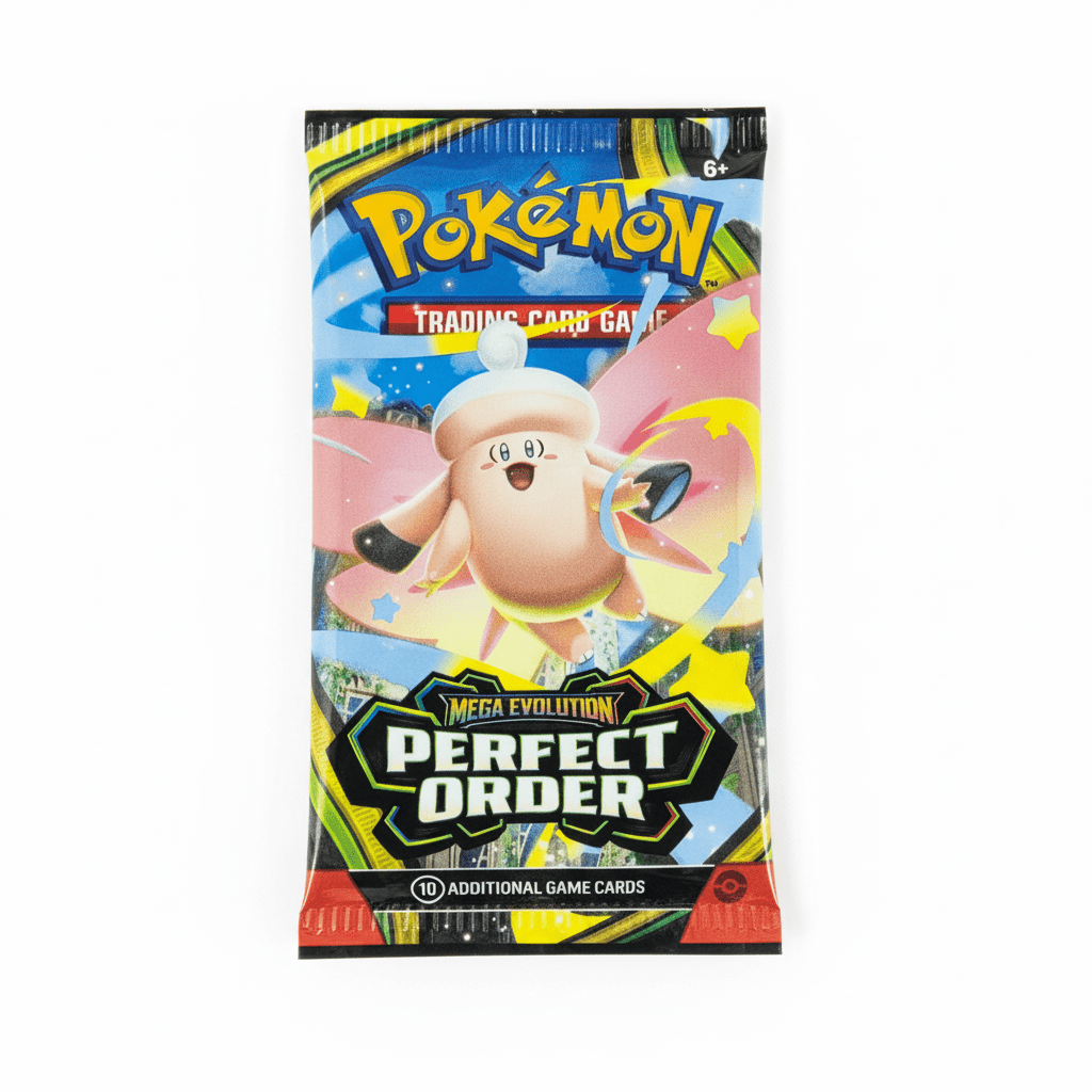 Pokémon TCG: Mega Evolution Perfect Order Booster Pack (Factory Sealed) - Grown Up Kids