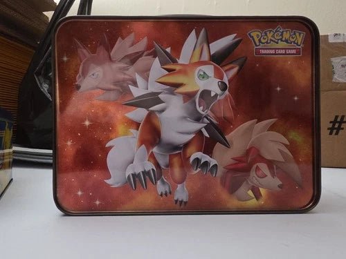 Pokémon TCG Metal Tin Storage Box Solgaleo Lunala Lycanroc Multicolor - Grown Up Kids