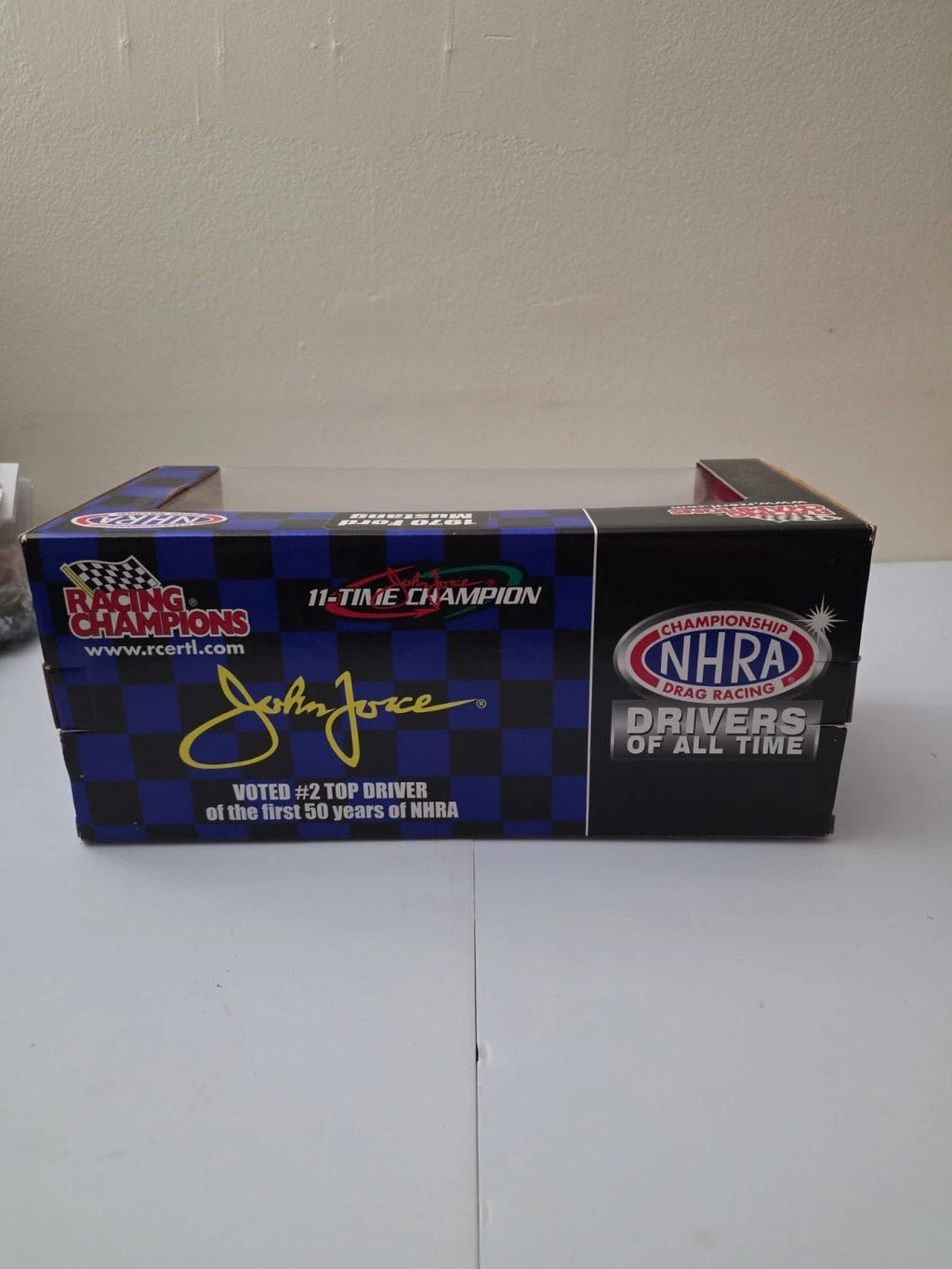 Racing Champions John Force #2 NHRA 1970 Ford Mustang Blue 1:18 Scale Diecast - Grown Up Kids