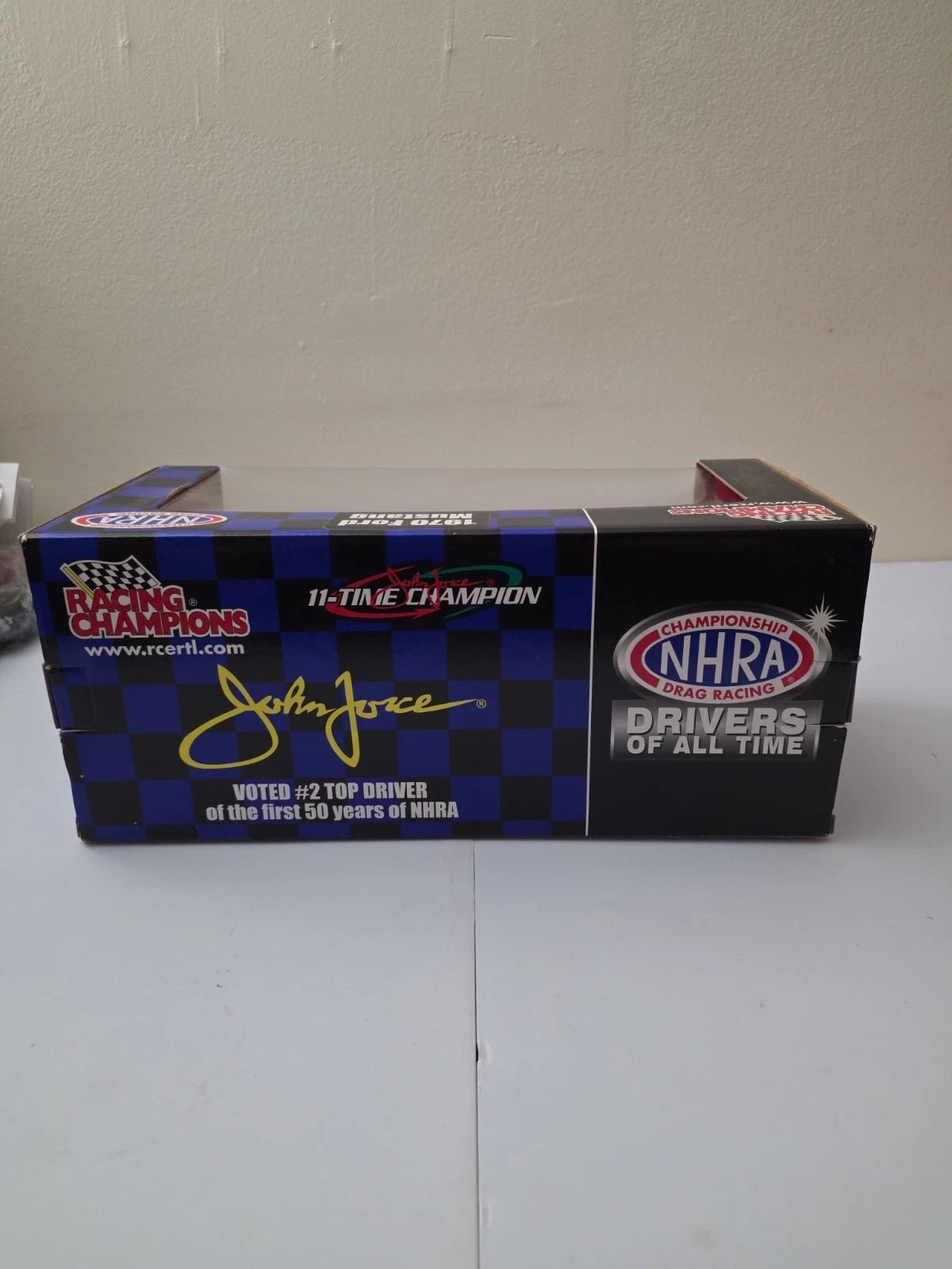 Racing Champions John Force #2 NHRA 1970 Ford Mustang Blue 1:18 Scale Diecast - Grown Up Kids