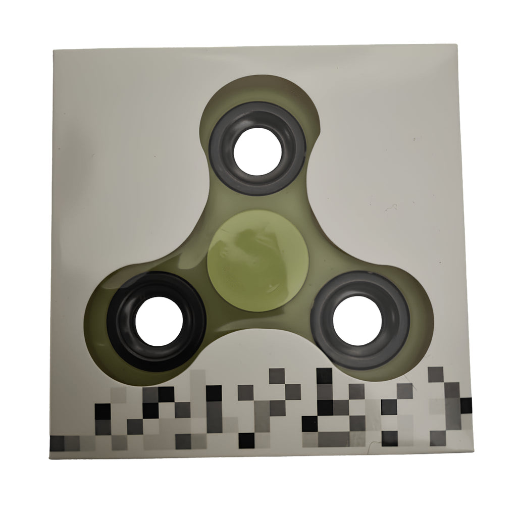 Retro Glow in the Dark 3-Ring Fidget Hand Spinner - Brand New in Box - Grown Up Kids
