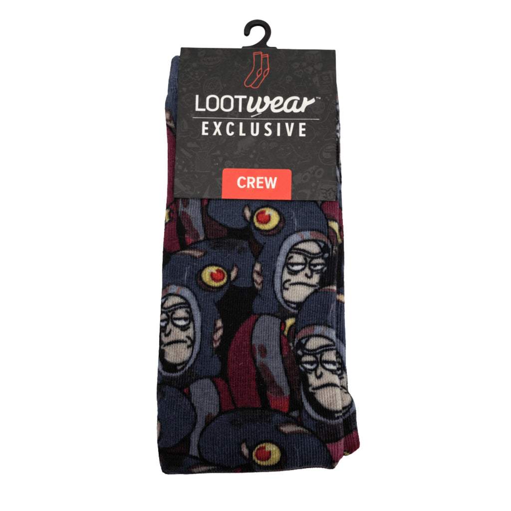 Rick and Morty "Squid Disguise" Decoy Crew Socks - Loot Wear Exclusive - Grown Up Kids