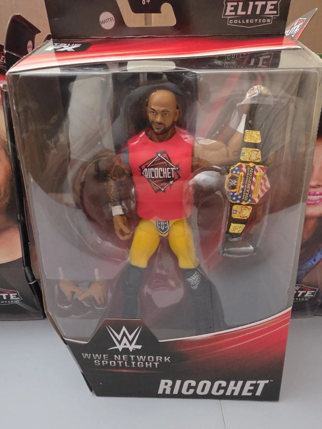 Ricochet WWE Network Spotlight Elite Collection Mattel Damaged Box - Grown Up Kids