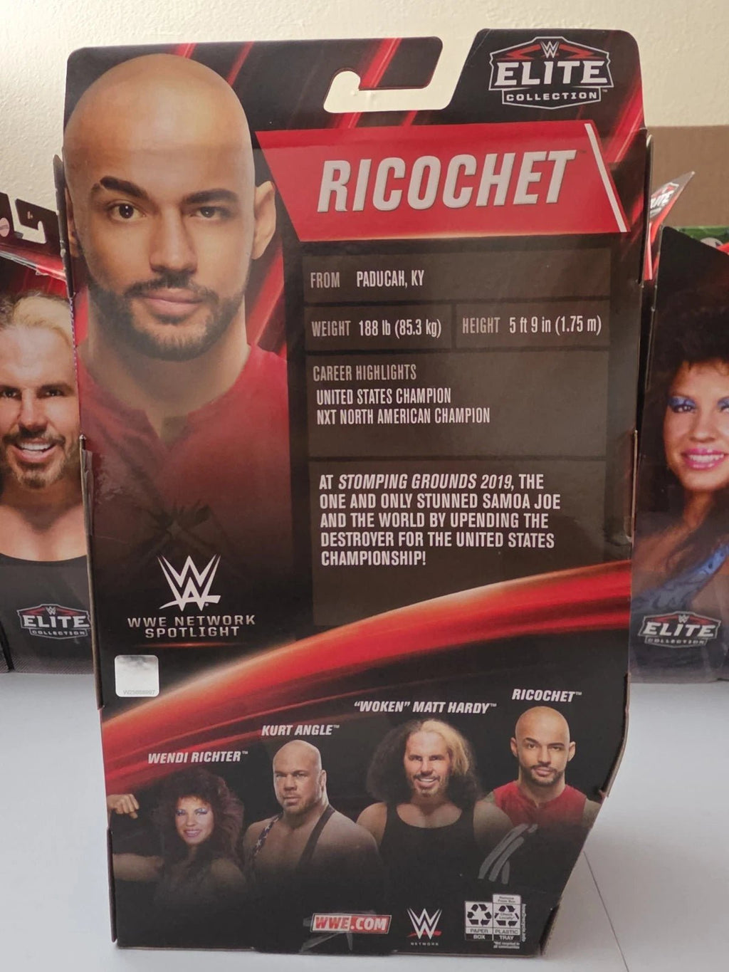 Ricochet WWE Network Spotlight Elite Collection Mattel Damaged Box - Grown Up Kids