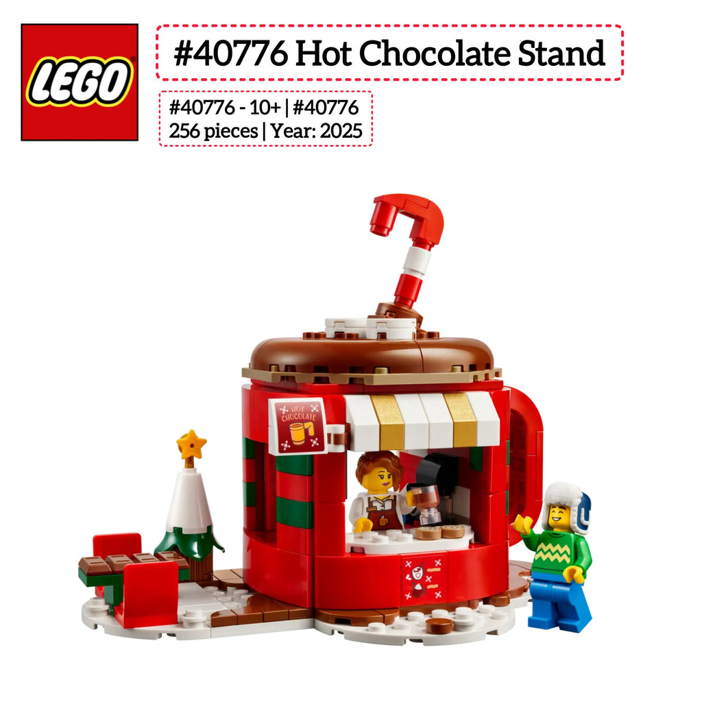 LEGO Hot Chocolate Stand 40776 – Holiday Winter Village Set, Limited Edition (256 Pieces)