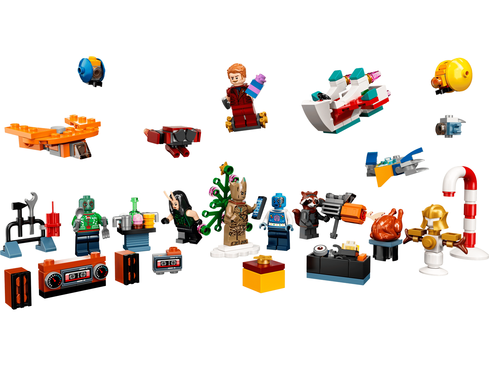 LEGO Guardians of the Galaxy Holiday Special Advent Calendar – 24 Marvel Holiday Surprises & Minifigures
