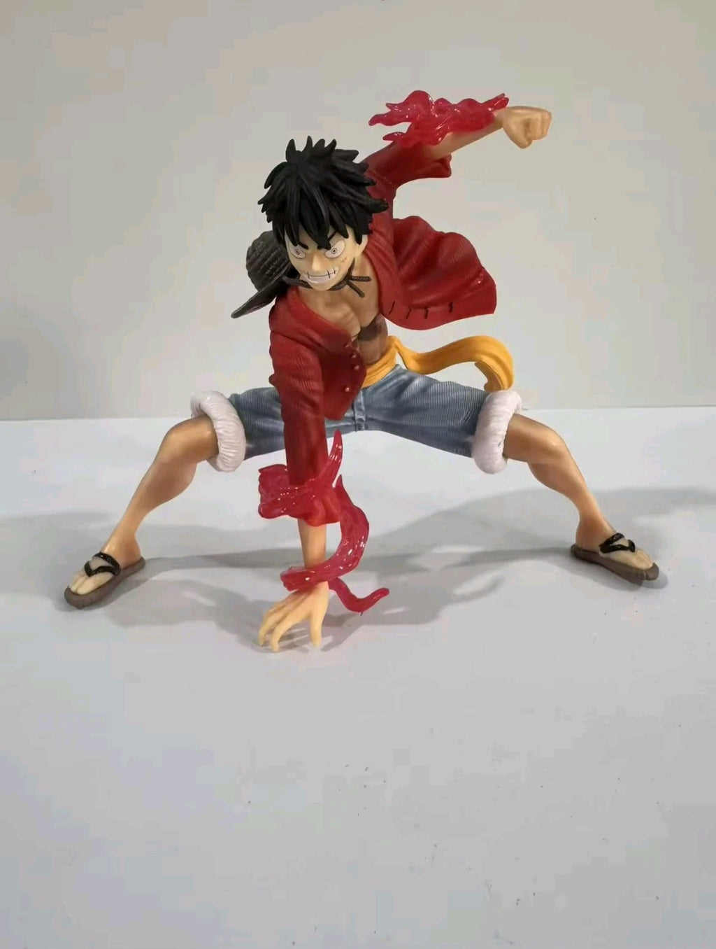 Custom Anime Pirate Action Figure – Battle Pose w/ Flame Effect, 6–7” Collector Display
