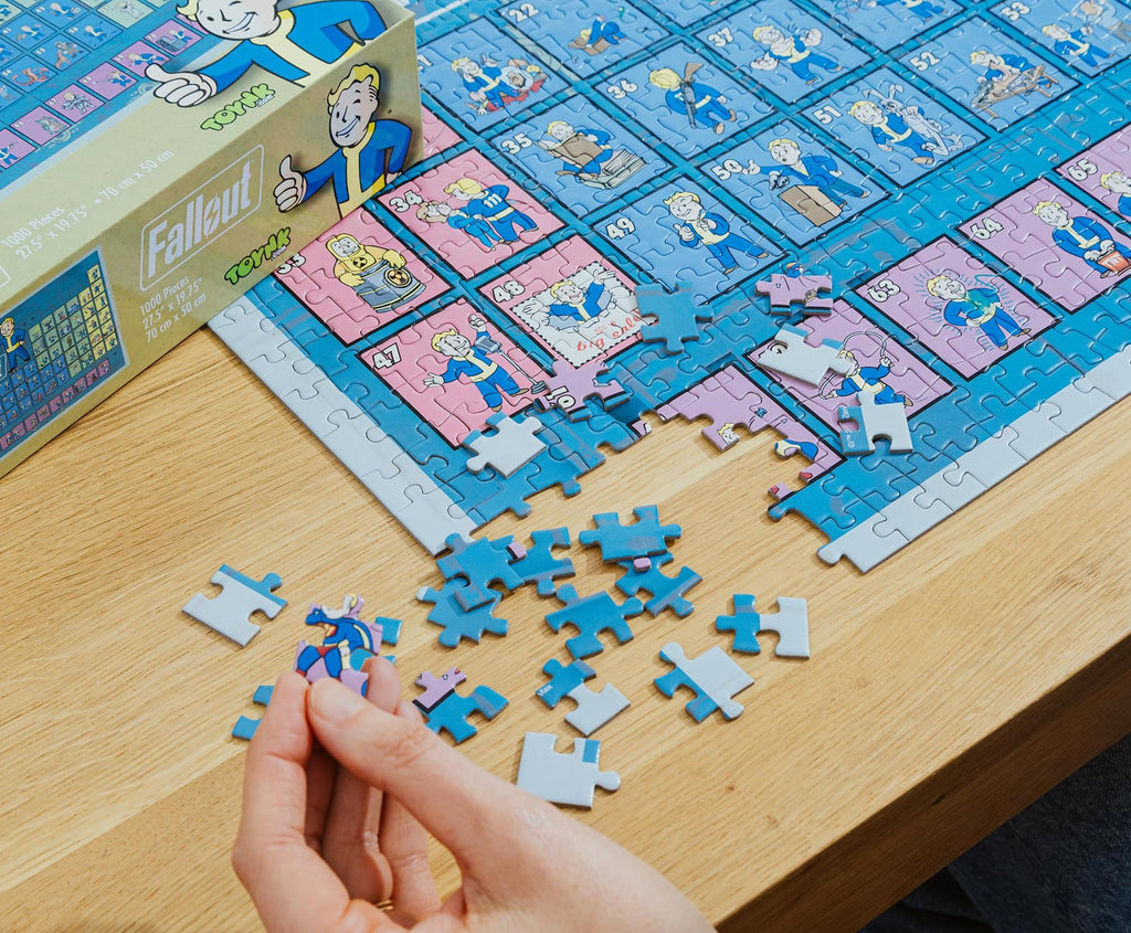 Fallout Periodic Table of Vault Boy Puzzle – 1000 Piece Gaming Jigsaw by Toynk (Collector Display)