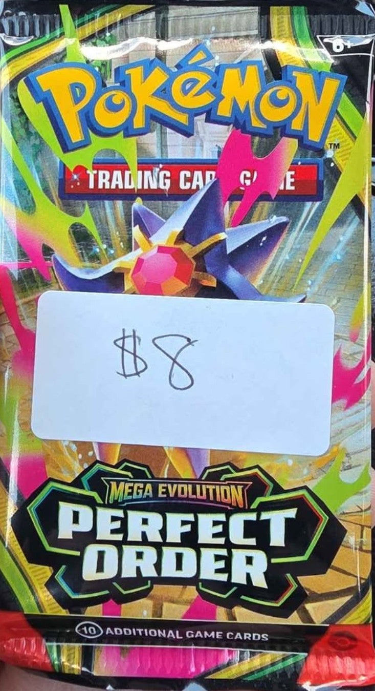 Pokémon TCG Mega Evolution Perfect Order Booster Pack - Factory Sealed 10 Cards