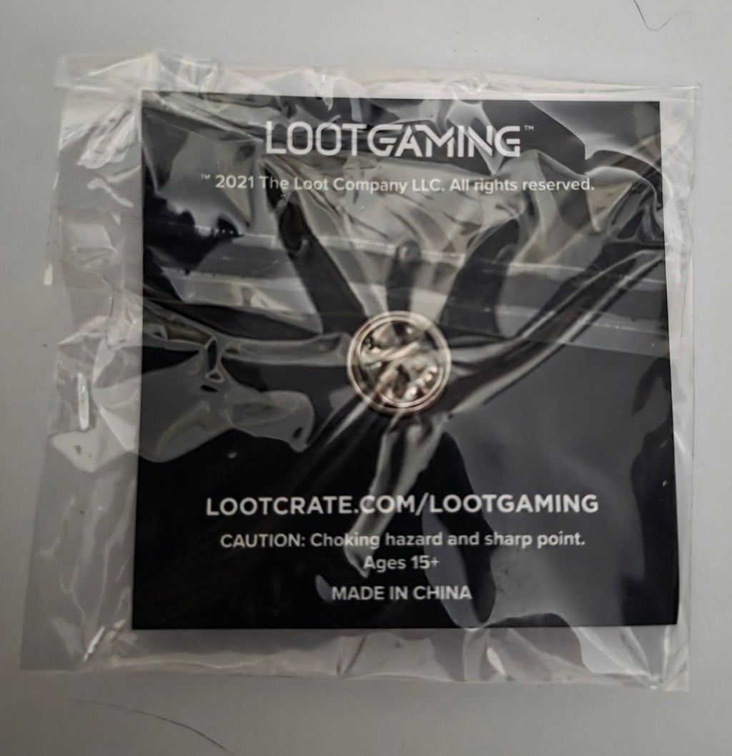 BAM Gamer Bloody Button Slash Hat Enamel Pin Loot Gaming Exclusive October 2021 Horror Collectible