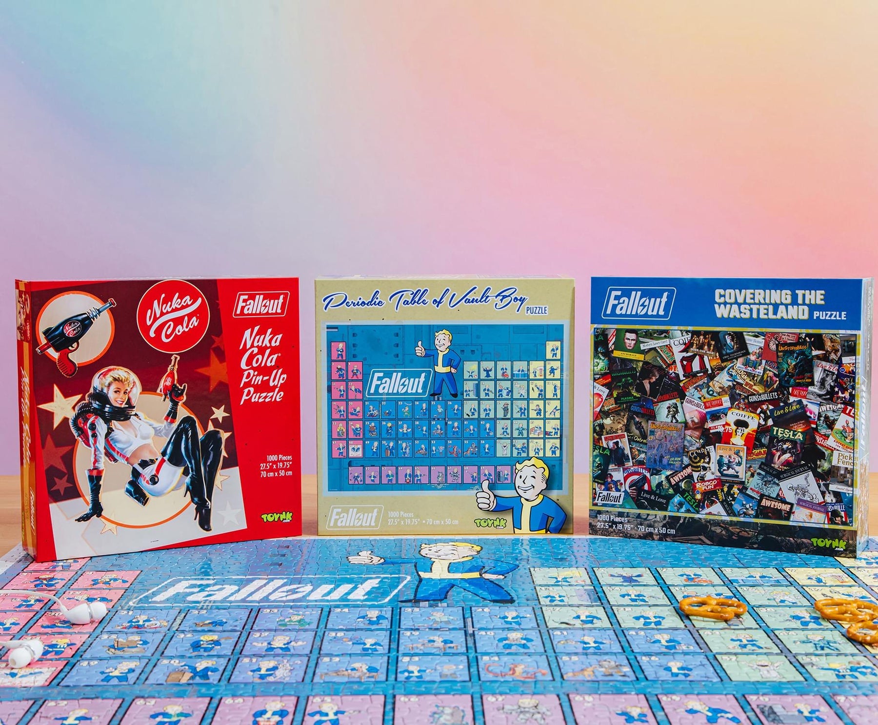 Fallout Periodic Table of Vault Boy Puzzle – 1000 Piece Gaming Jigsaw by Toynk (Collector Display)
